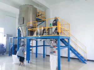 Производственная линия микрокремнезема с зернистостью D97:5-75 μm и производительностью 100 kg в час для компании из провинции Цзянсу, производящей новые материалы